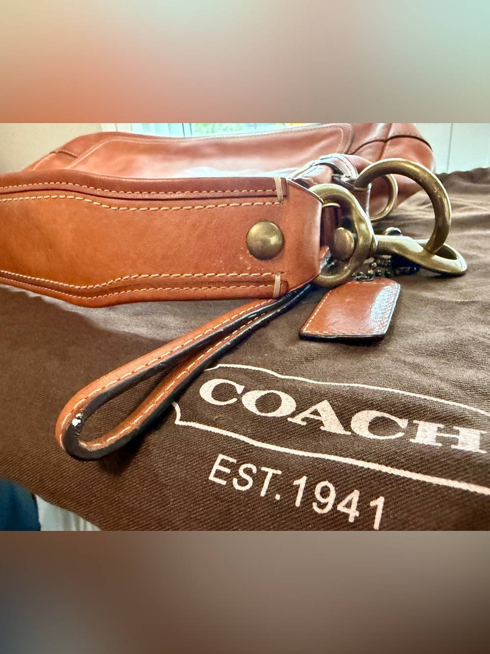 Coach 65th Anniversary Mandy Satchel Shoulder Bag w/Legacy Stripe lining - Picture 8 of 15